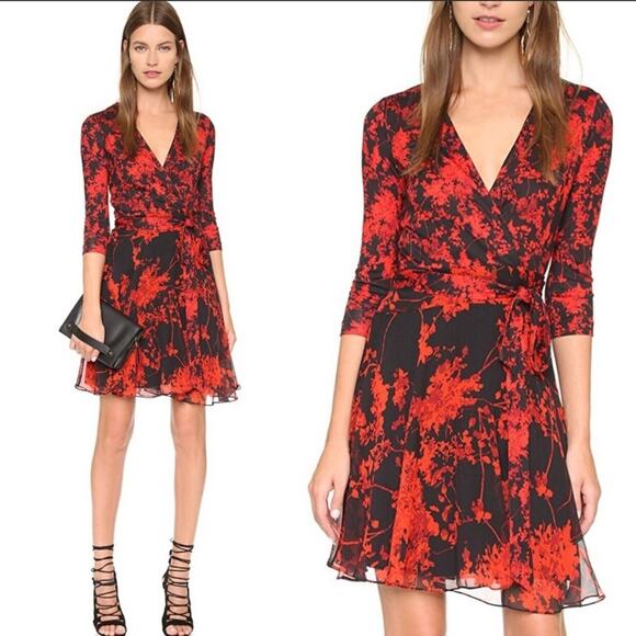Robe Cuir Diane Von Furstenburg Delyse - Taille 2, Style Fit And Flare, Noir
